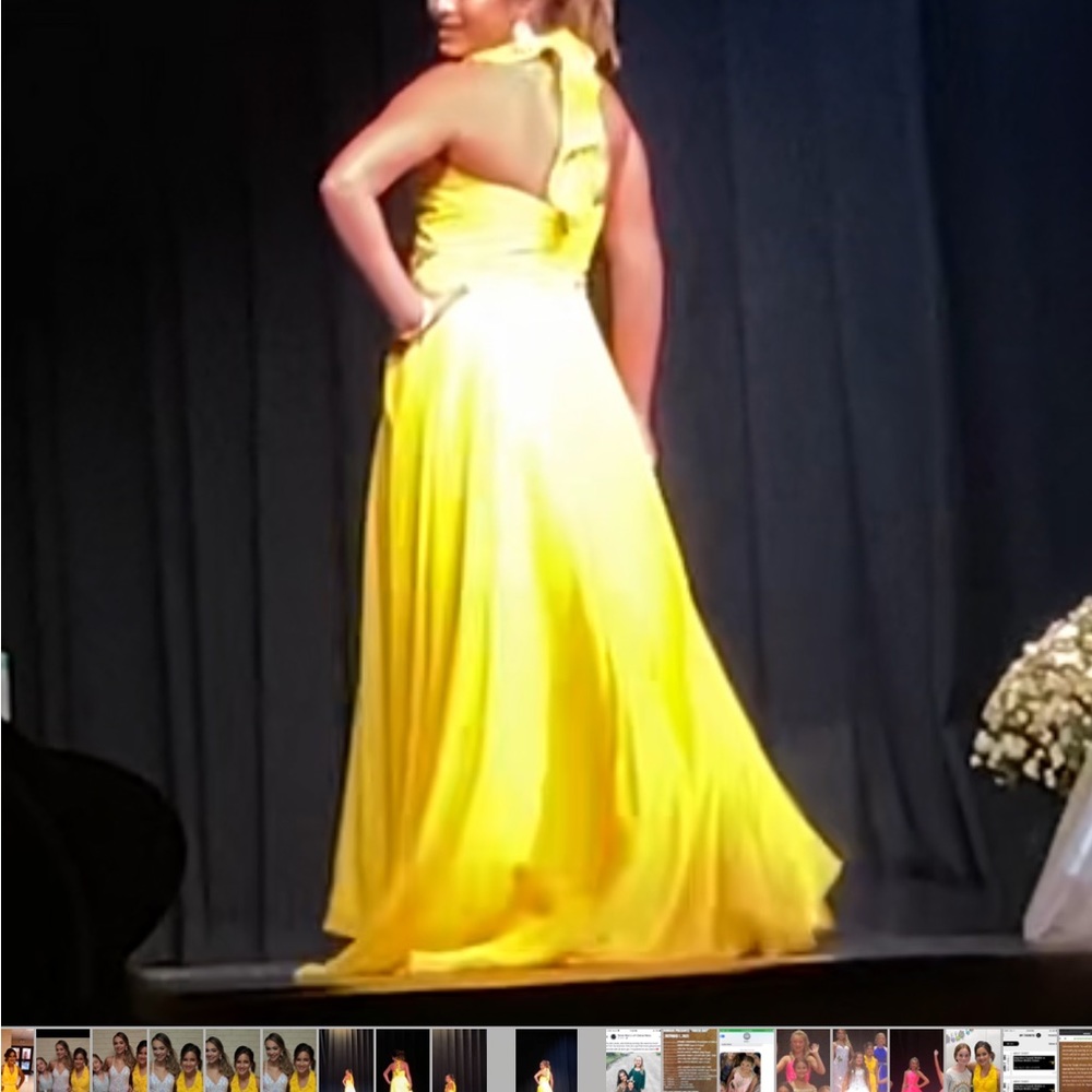 Beautiful custom made yellow dress.